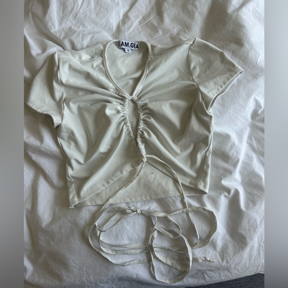 I.AM.GIA White Crop Top